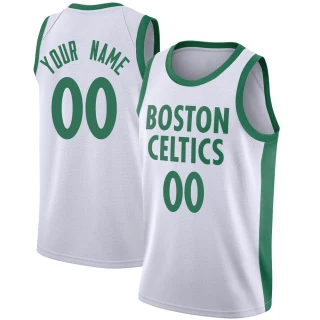 Youth Custom Boston Celtics White Swingman Custom 2020/21 Jersey - City Edition