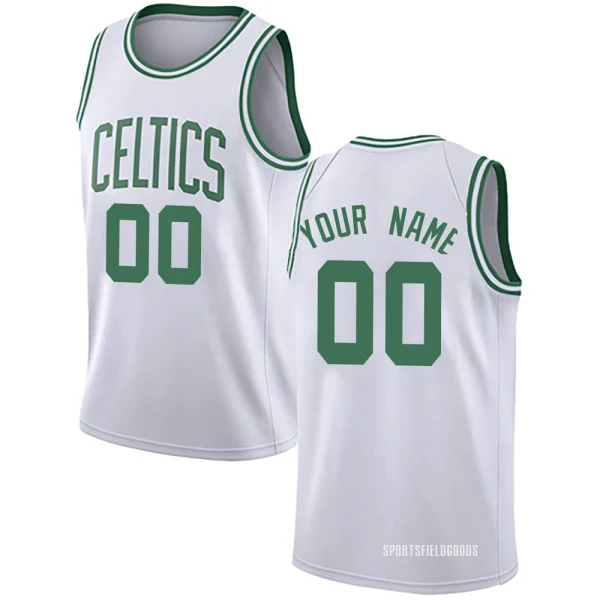 Youth Custom Boston Celtics White Swingman Custom Jersey - Association Edition