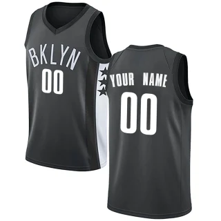 Youth Custom Brooklyn Nets Gray Swingman Custom Jersey - Statement Edition