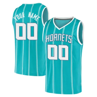 Youth Custom Charlotte Hornets Teal Fast Break Custom 2020 Jersey - Icon Edition