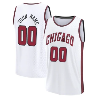 Youth Custom Chicago Bulls White Swingman Custom 2022/23 City Edition Jersey