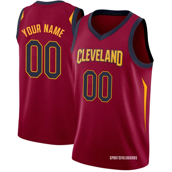 Youth Custom Cleveland Cavaliers Swingman Custom Maroon Jersey - Icon Edition
