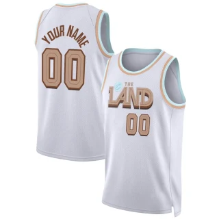 Youth Custom Cleveland Cavaliers White Swingman Custom 2022/23 City Edition Jersey