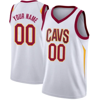 Youth Custom Cleveland Cavaliers White Swingman Custom Jersey - Association Edition