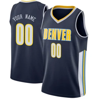Youth Custom Denver Nuggets Navy Swingman Custom Jersey - Icon Edition