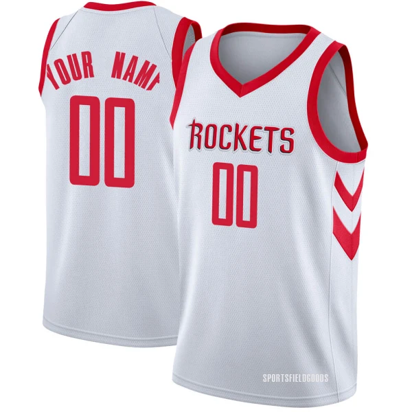Youth Custom Houston Rockets White Swingman Custom Jersey - Association Edition