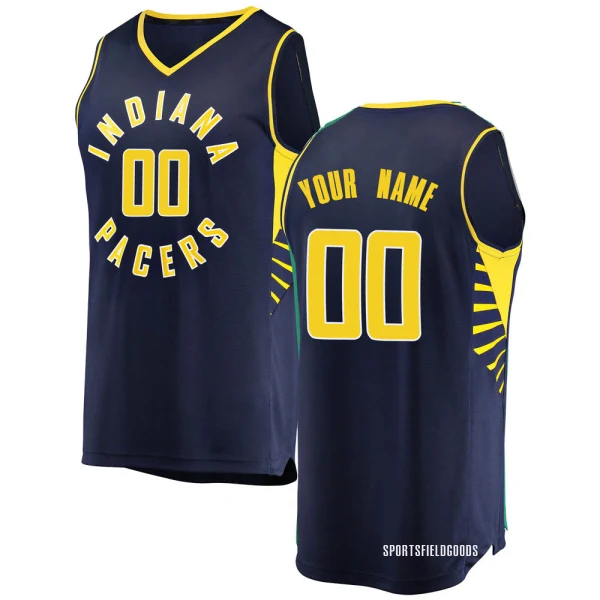 Youth Custom Indiana Pacers Navy Fast Break Custom Jersey - Icon Edition