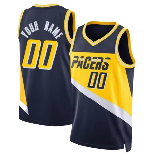 Youth Custom Indiana Pacers Navy Swingman Custom 2021/22 City Edition Jersey