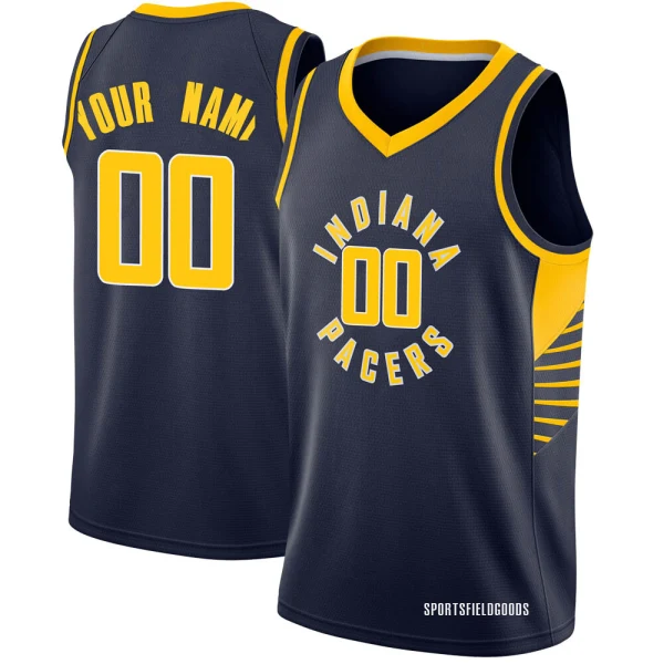 Youth Custom Indiana Pacers Navy Swingman Custom Jersey - Icon Edition