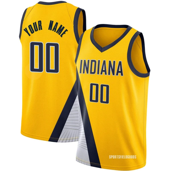 Youth Custom Indiana Pacers Yellow Swingman Custom 2019/20 Jersey - Statement Edition