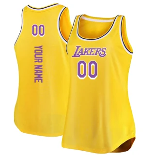 Youth Custom Los Angeles Lakers Gold Authentic Custom 2020/21 Jersey - Icon Edition