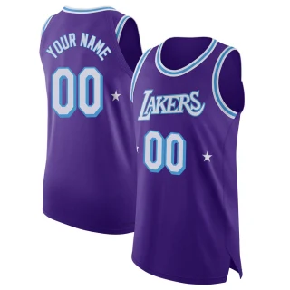 Youth Custom Los Angeles Lakers Purple Authentic Custom 2021/22 Jersey - City Edition