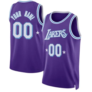 Youth Custom Los Angeles Lakers Purple Swingman Custom 2021/22 City Edition Jersey
