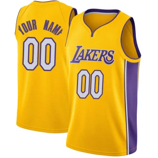 Youth Custom Los Angeles Lakers Yellow Swingman Custom Jersey - Icon Edition