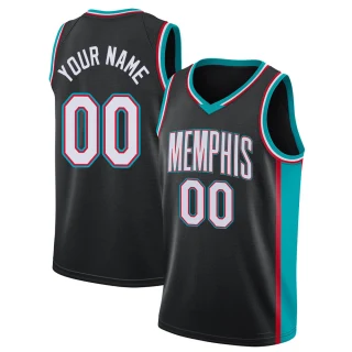 Youth Custom Memphis Grizzlies Black Swingman Custom 2020/21 Hardwood Classics Jersey