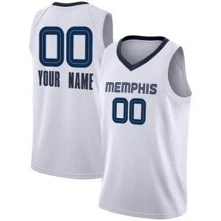 Youth Custom Memphis Grizzlies White Swingman Custom 2020/21 Jersey - Association Edition