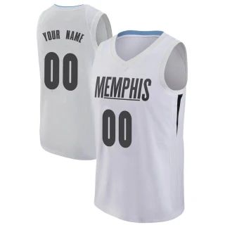 Youth Custom Memphis Grizzlies White Swingman Custom Jersey - City Edition