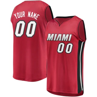 Youth Custom Miami Heat Red Fast Break Custom Jersey - Statement Edition