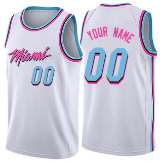 Youth Custom Miami Heat White Swingman Custom Jersey - City Edition