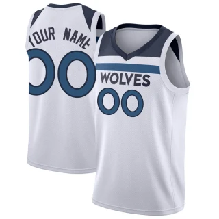 Youth Custom Minnesota Timberwolves White Swingman Custom Jersey - Icon Edition