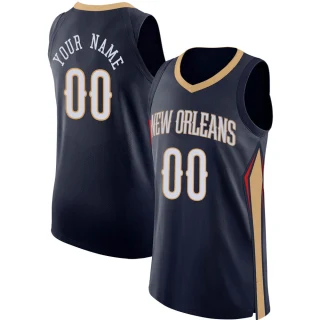 Youth Custom New Orleans Pelicans Navy Authentic Custom Jersey - Icon Edition