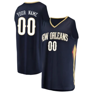 Youth Custom New Orleans Pelicans Navy Fast Break Custom Jersey - Icon Edition