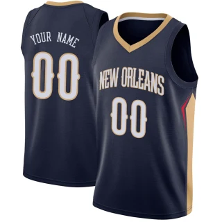 Youth Custom New Orleans Pelicans Navy Swingman Custom Jersey - Icon Edition
