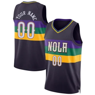 Youth Custom New Orleans Pelicans Purple Swingman Custom 2022/23 City Edition Jersey