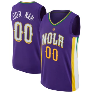 Youth Custom New Orleans Pelicans Purple Swingman Custom Jersey - City Edition