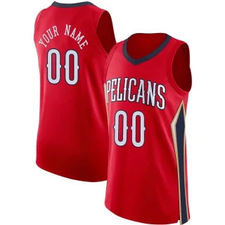 Youth Custom New Orleans Pelicans Red Authentic Custom Jersey - Statement Edition