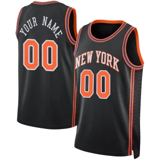 Youth Custom New York Knicks Black Swingman Custom 2021/22 Jersey - City Edition