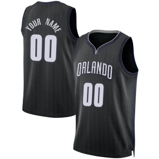 Youth Custom Orlando Magic Black Swingman Custom 2022/23 City Edition Jersey
