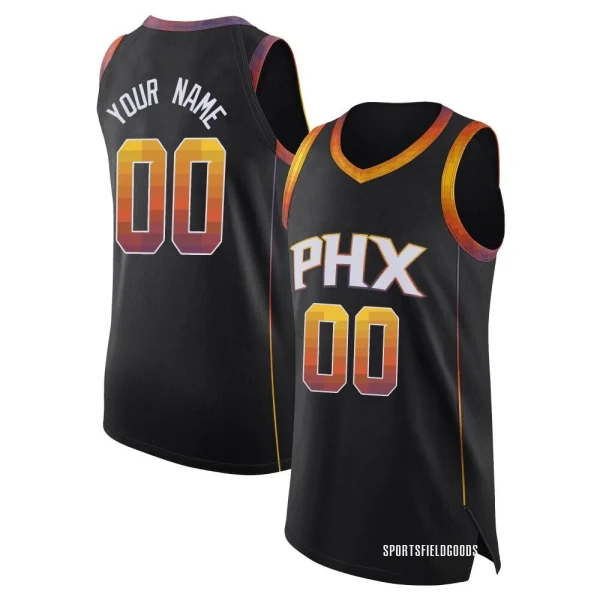 Youth Custom Phoenix Suns Black Authentic Jordan Brand Custom 2022/23 Jersey - Statement Edition
