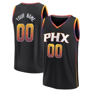 Youth Custom Phoenix Suns Black Fast Break Custom 2022/23 Jersey - Statement Edition