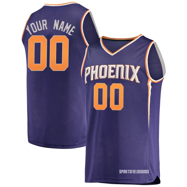 Youth Custom Phoenix Suns Purple Fast Break Custom Jersey - Icon Edition