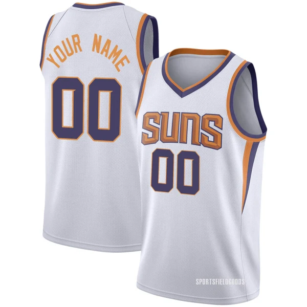 Youth Custom Phoenix Suns White Swingman Custom 2020/21 Jersey - Association Edition