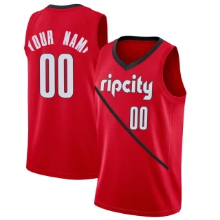 Youth Custom Portland Trail Blazers Red Swingman Custom 2018/19 Jersey - Earned Edition