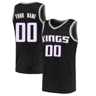 Youth Custom Sacramento Kings Black Swingman Custom Jersey - Statement Edition
