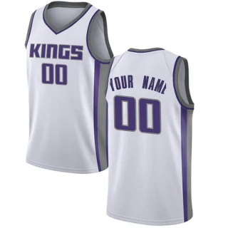 Youth Custom Sacramento Kings White Swingman Custom Jersey - Association Edition