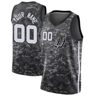 Youth Custom San Antonio Spurs Black Swingman Custom Jersey - City Edition