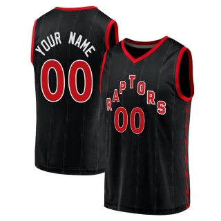 Youth Custom Toronto Raptors Black Fast Break Custom 2020/21 Jersey - Statement Edition
