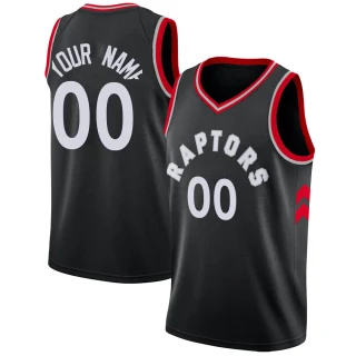 Youth Custom Toronto Raptors Black Swingman Custom Jersey - Statement Edition