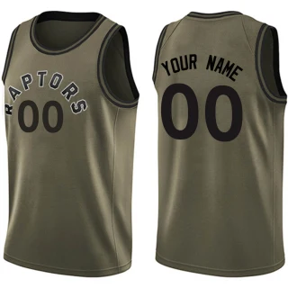 Youth Custom Toronto Raptors Green Swingman Custom Salute to Service Jersey