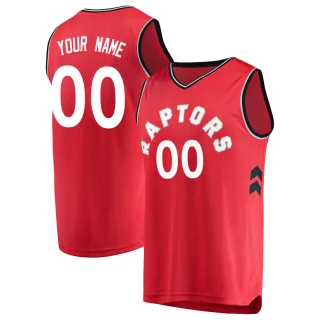 Youth Custom Toronto Raptors Red Fast Break Custom Jersey - Icon Edition