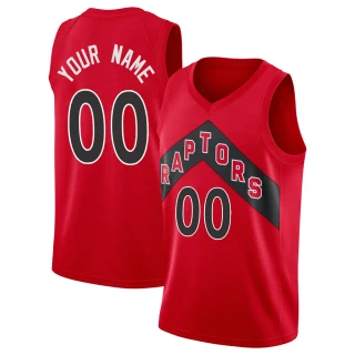 Youth Custom Toronto Raptors Red Swingman Custom 2020/21 Jersey - Icon Edition