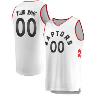 Youth Custom Toronto Raptors White Fast Break Custom Jersey - Association Edition