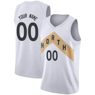Youth Custom Toronto Raptors White Swingman Custom 2018/19 Jersey - City Edition