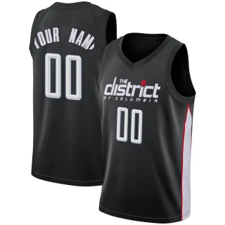 Youth Custom Washington Wizards Black Swingman Custom 2018/19 Jersey - City Edition