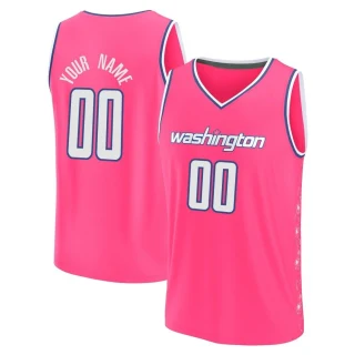 Youth Custom Washington Wizards Pink Fast Break Custom 2022/23 City Edition Jersey