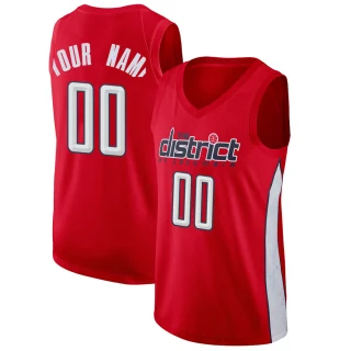 Youth Custom Washington Wizards Red Swingman Custom 2018/19 Jersey - Earned Edition